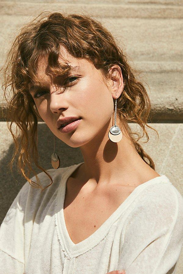 Wood Pendulum Earrings By Free People